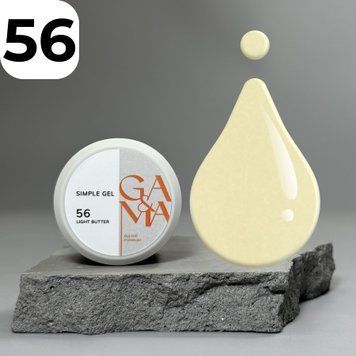 Симпл гель GA&MA Simple gel 056 Light Butter (светло-лимонный), 15 мл 7703355 фото