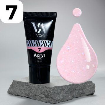 Акригель Valeri Acryl Gel №07 (нежно-розовый), 30 мл NVAG30-07 фото