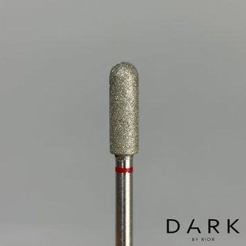Фреза алмазная DARK цилиндр скругленный красный 3.9x12 мм 11918 фото
