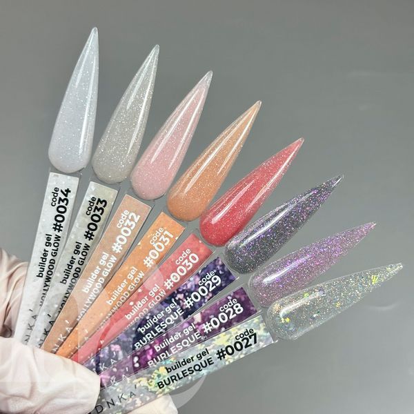 Гель-конструктор DNKa Builder gel #0027 Burlesqoe (золотой с блестками), 30 мл BGD0027 фото