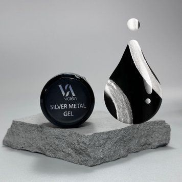 Гель-краска серебряная Valeri Silver Metal Gel (серебристый), 5 мл VSMG5 фото
