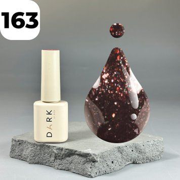 Гель-лак DARK Gel Polish 163 (сливово-бордовый с блестками), 6 мл DGP16306 фото