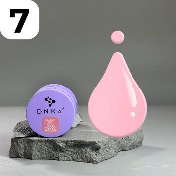 Гель DNKa Builder gel mousse #0007 (світло-рожевий), 15 мл FTBGM0007-15 фото