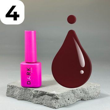 Витражный гель-лак DARK Gel Polish Vitrage 04 (бордовый), 6 мл DVitrage04 фото