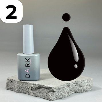 Гель-лак DARK Gel Polish 002 (черный), 10 мл DGP0210 фото