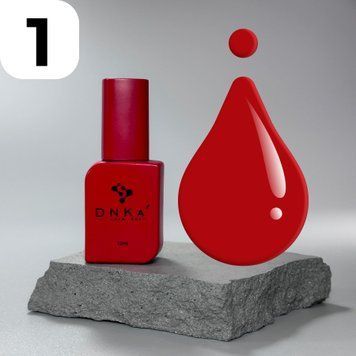 Кольорова база DNKa Cover Base #0001 Ambitious (вогняно-червоний), 12 мл DNKA0001 фото