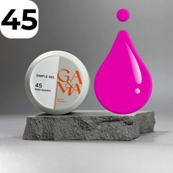 Симпл гель GA&MA Simple gel 045 Rose Quarthz (роуз кварц), 30 мл 7702629 фото