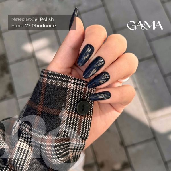 Гель-лак GA&MA Pantone collection 073 rhodonite (глибокий темно-синій ), 10 мл 7700311 фото