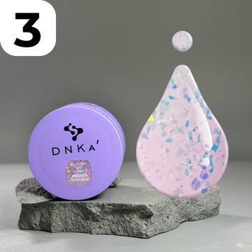 Гель DNKa Builder gel mousse #0003 (бежевий з блискітками), 30 мл FTBGM0003-30 фото