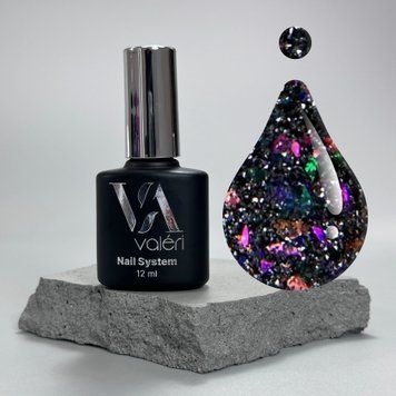 Топ Valeri Top Disko Flash (прозорий з мікроблискітками), 12 мл VTDF12 фото