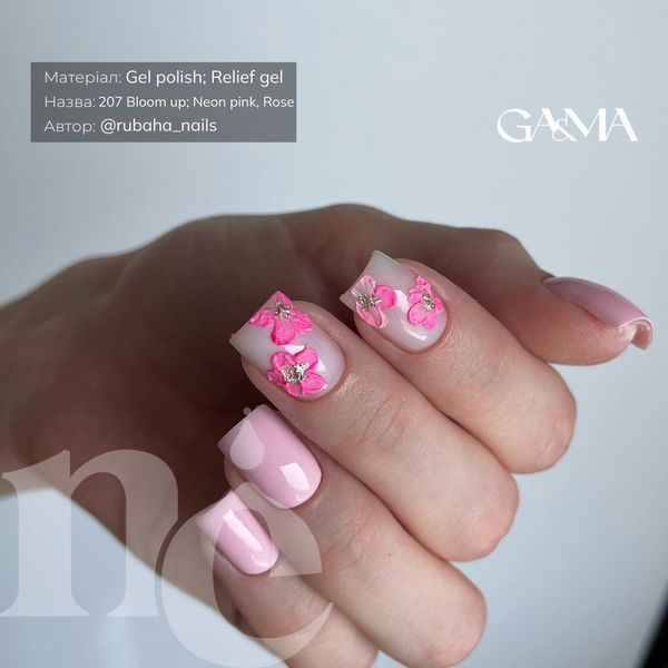 Гель-рельеф GA&MA Relief Gel Neon Pink (неоново-розовый), 5 г 7703331 фото
