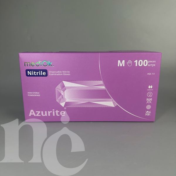 Рукавички нітрилові mediOK AZURITE світло-фіолетові розмір М NC-489372 фото