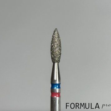 Фреза алмазная Formula Profi Premium пламя синее+красное острое, 2.3 мм P104.243.023BR фото