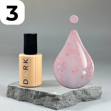База DARK Pro Base Pink Potal 3 (світло-бежевий з поталлю), 15 мл DPPB0315 фото