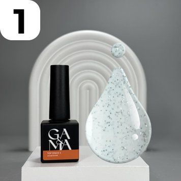 Топ GA&MA Top Disco SHINE 001 (з мікроблискітками), 10 мл 7702643 фото