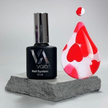 Топ Valeri Top Love is... Red (прозорий з червоними сердечками), 12 мл VTL-Red12 фото
