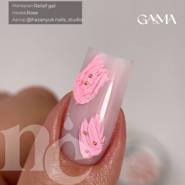 Гель-рельєф GA&MA Relief Gel Rose (трояндовий), 5 г 7703327 фото