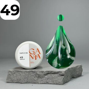 Сімпл гель GA&MA Simple gel 049 Emerald (емеральд), 15 мл 7702636 фото
