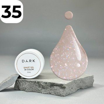 Гель DARK Smart Builder Gel 35 (кремовый с блестками), 15 мл DSG3515 фото