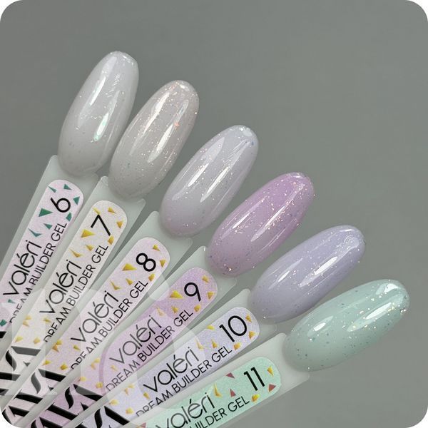 Гель Valeri Dream Builder Gel №008 (рожевий з золотими пластівцями), 15 мл NVDBG15-08 фото