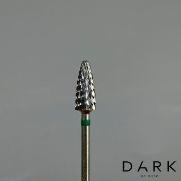 Фреза твердосплавна DARK №203 заокруглений зелений конус, діаметр 5 мм DF203 фото
