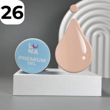 Гель для нарощування Luna Premium Gel №26 (карамельний), 15 мл 323-2605-0534 фото
