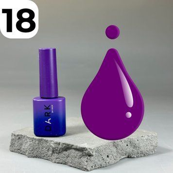 Гель-лак DARK Gel Polish 018 (темно-фіолетовий), 6 мл DGP1806 фото