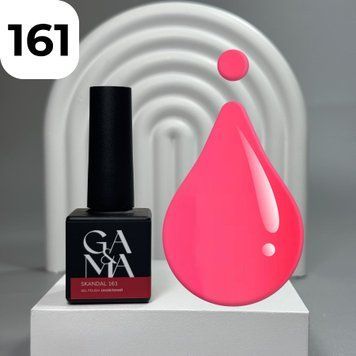 Гель-лак GA&MA Pop Art collection 161 Skandal (ярко-розовый), 10 мл 7702739 фото