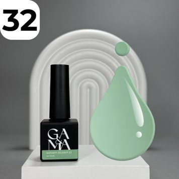 Гель-лак GA&MA Basic collection 032 nizhnyy zelenyy (ніжно-зелений), 10 мл 7700276 фото