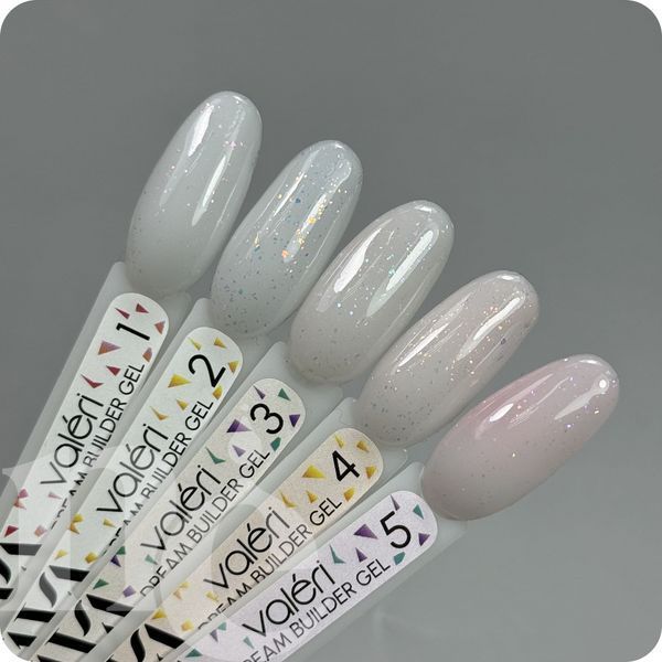 Гель Valeri Dream Builder Gel №002 (молочний з золотими пластівцями), 15 мл NVDBG15-02 фото