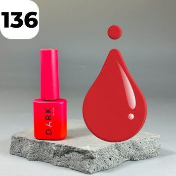Гель-лак DARK Gel Polish 136 (ярко-томатный), 6 мл DGP13606 фото