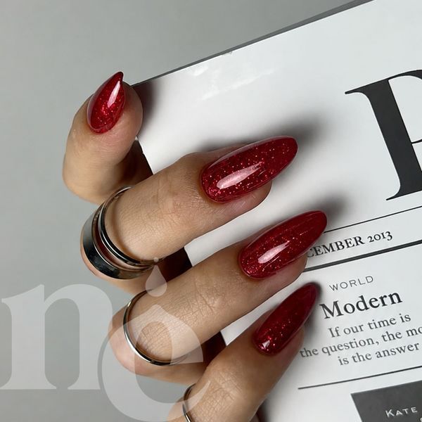 Гель-лак DNKa Gel Polish Color #0091 (красный с блестками), 12 мл GPDC0091 фото