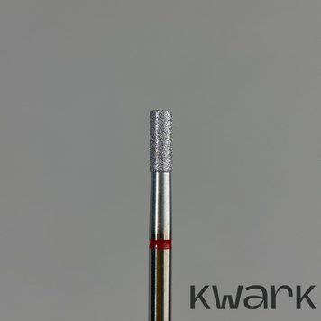 Фреза алмазно-платиновая KWARK, цилиндр короткий, красный, 2,3 мм PL236020FD фото