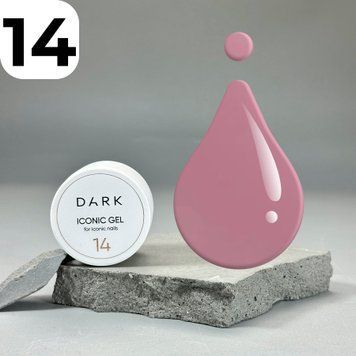 Гель DARK Iconic Gel 14 (молочно-розовый), 15 мл DICG1415 фото