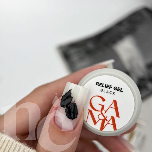 Гель-рельеф GA&MA Relief Gel Black (чёрный), 5 г 7703002 фото